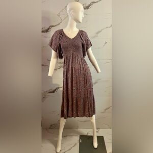 Grace & Lace Mauve Floral Midi Dress